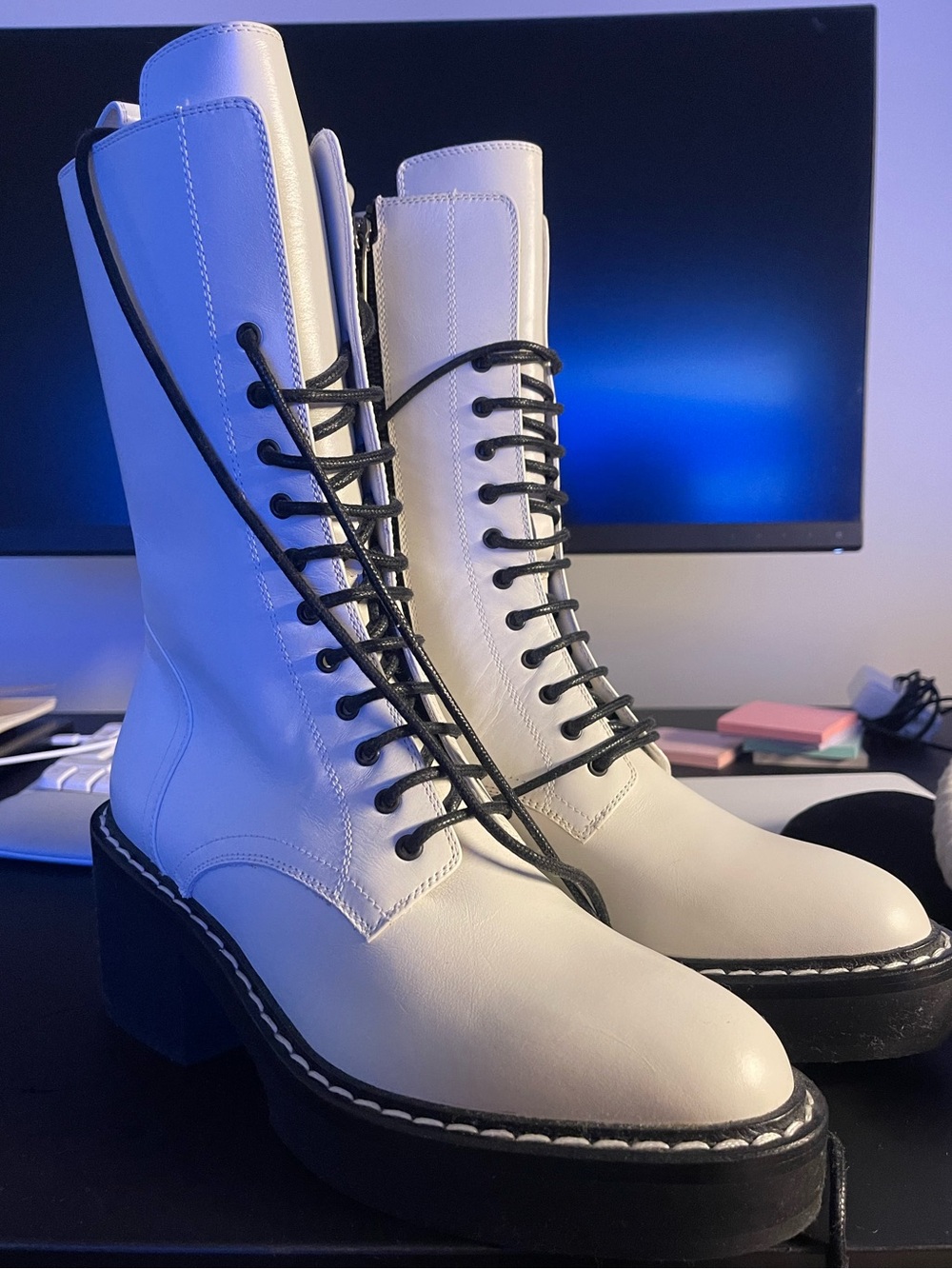 New Khaite Cody 80mm Lace-up Boots, Size 38 IT